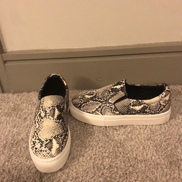 snakeskin platform sneakers